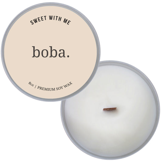 BOBA SOY WAX WOODEN WICK CANDLE