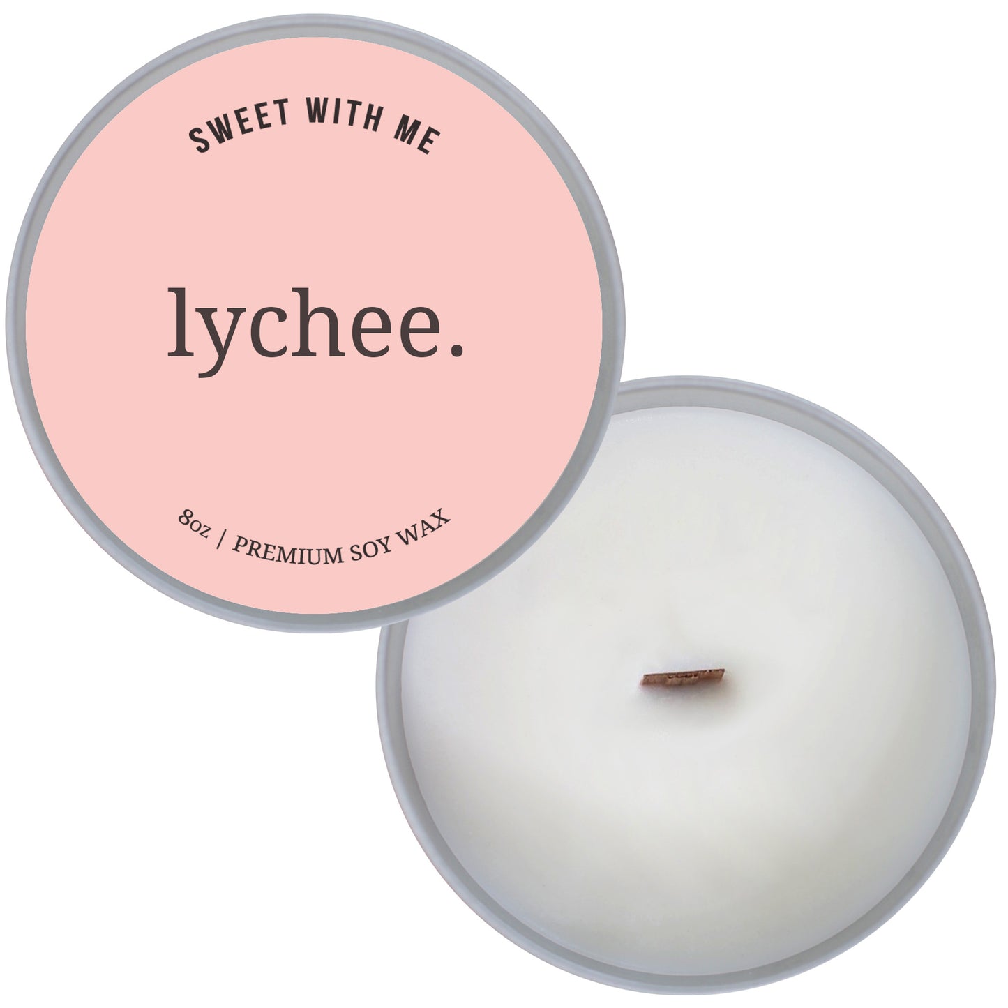 LYCHEE SOY WAX WOODEN WICK CANDLE