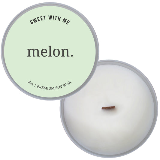MELON SOY WAX WOODEN WICK CANDLE