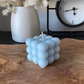 BUBBLE CUBE CANDLE BABY BLUE